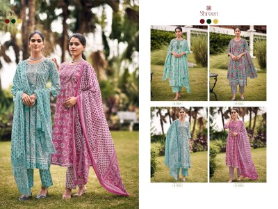Gungun vol 1 by Hinaya cotton cambric flaired kurti with pant and dupatta catalogue at low rate readymade suit catalogs