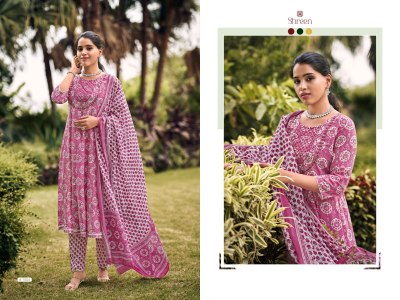 Gungun vol 1 by Hinaya cotton cambric flaired kurti with pant and dupatta catalogue at low rate readymade suit catalogs