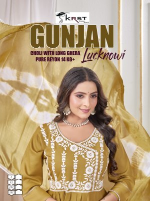 Gunjan vol 2 fancy flair embroidered top bottom and dupatta catalogue at affordable rate Amavi