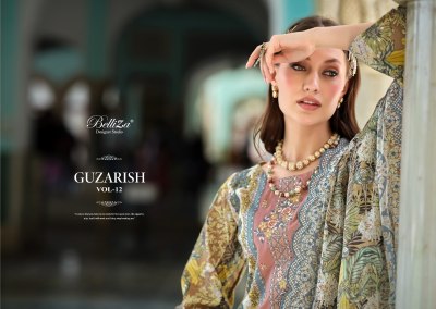Guzarish vol 12 by Belliza pure cotton embroidered printed dress material catalogue salwar kameez catalogs