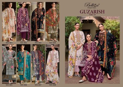 Guzarish vol 13 by Belliza pure cotton digital printed embroidered unstitched suit catalogue at low rate salwar kameez catalogs