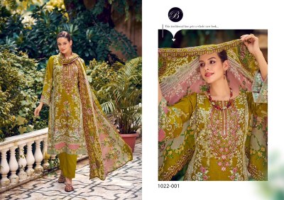 Guzarish vol 19 by Belliza Pure Cotton Digital printed Embroidered unstitched suit collection dress material catalogs