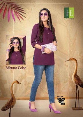 H Dot By Hirwa Show Off Vol 4  latest short top catalogue kurtis catalogs