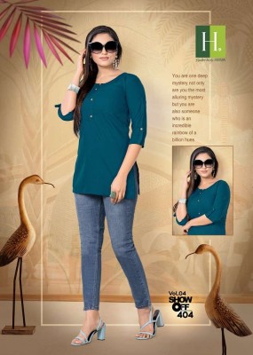 H Dot By Hirwa Show Off Vol 4  latest short top catalogue kurtis catalogs