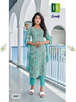 H Dot By Hirwa Sweety 3 piece Kurti Catalogue design wholesaler   kurtis catalogs