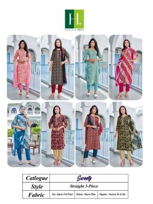 H Dot By Hirwa Sweety 3 piece Kurti Catalogue design wholesaler   kurtis catalogs