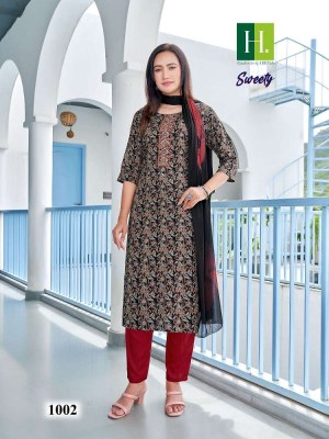 H Dot By Hirwa Sweety 3 piece Kurti Catalogue design wholesaler   kurtis catalogs