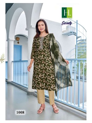 H Dot By Hirwa Sweety 3 piece Kurti Catalogue design wholesaler   kurtis catalogs