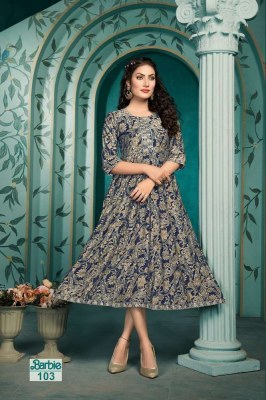 H Dot by Hirwa Barbie Heavy Modal silk Anarkali wholesale Kurti catalogue  kurtis catalogs