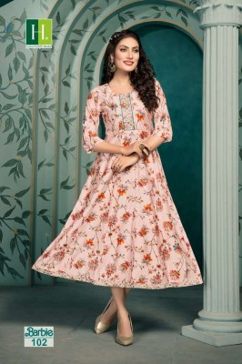 H Dot by Hirwa Barbie Heavy Modal silk Anarkali wholesale Kurti catalogue  kurtis catalogs