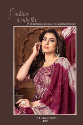 H Dot by hirwa new launch suman modal foil printed nyra cut festive wear Kurti with pants with dupatta set catalogue  kurtis catalogs