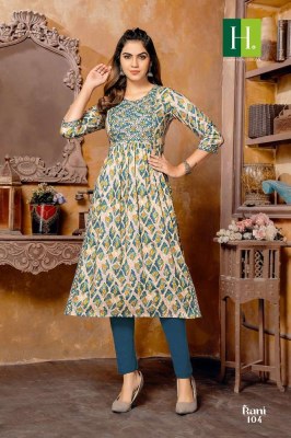 H dot By Hirwa Rani Naira Cut Festive Wear wholesale Kurti catalogue  kurtis catalogs