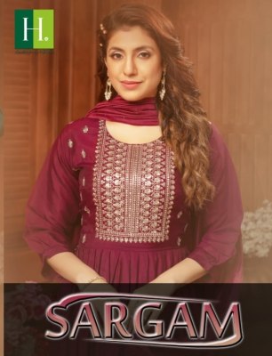 H dot by Hirwa presents Sargam Roman Silk Naira 3Piece wholesale catalogue  Amavi