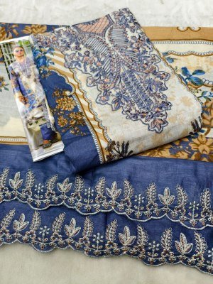 HALA Needle Wonder Lawn Cotton Embroidered Dress Material with Dupatta dress material catalogs