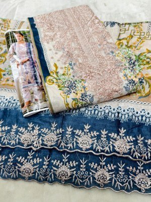 HALA Needle Wonder Lawn Cotton Embroidered Dress Material with Dupatta dress material catalogs