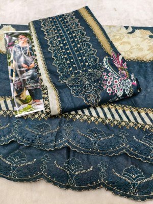 HALA Needle Wonder Lawn Cotton Embroidered Dress Material with Dupatta dress material catalogs
