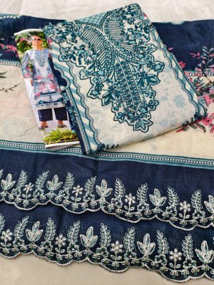 HALA Needle Wonder Lawn Cotton Embroidered Dress Material with Dupatta dress material catalogs