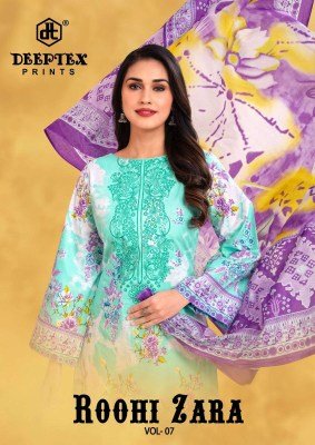 Deeptex Prints Roohi Zara Vol 7 Mal Cotton Readymade Suit Catalogue Pcs Wholesale Rate Deeptex suits 