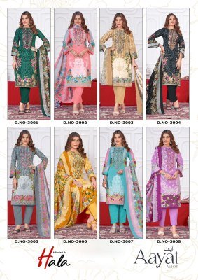Hala Aayat Vol-03 Heavy Embroidery Cotton Dress Material Collection dress material catalogs