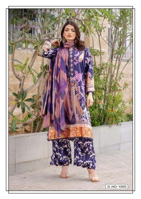 Hala Noor Banu Vol 1 Readymade Designer Suit Heavy Cotton Lawn Karachi Print Wholesale readymade suit catalogs