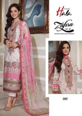Hala Presents Zafira Vol 5 Pure Lawn Cotton Pakistani Suits Wholesale catalogue  pakistani suit catalogs
