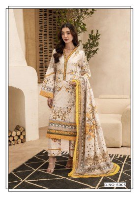 Hala Ramsha Vol 5  Ready to Wear Pure Lawn Suit with GPO Lace and Pant Style Bottom Mal Mal Dupatta Wholesale kurtis catalogs
