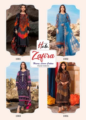 Hala by Zafira chunari collection heavy lawn cotton Karachi suit catalogue at affordable rate Karachi suits catalogs