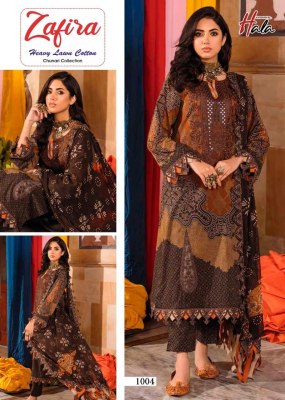 Hala by Zafira chunari collection heavy lawn cotton Karachi suit catalogue at affordable rate Karachi suits catalogs