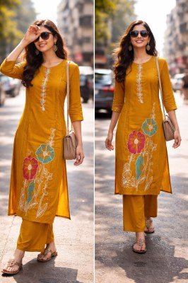 Handwork Daboo Cotton 2 Piece Set with Embroidery kurtis catalogs