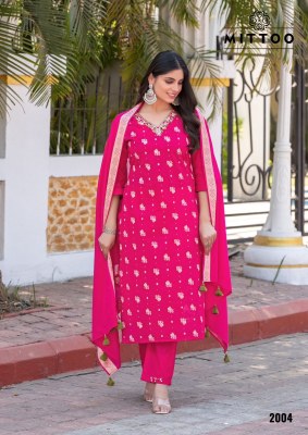 Hansika by Mittoo Cotton thread Hand work Top bottom and dupatta catalogue at affordable rate readymade suit catalogs