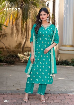 Hansika by Mittoo Cotton thread Hand work Top bottom and dupatta catalogue at affordable rate readymade suit catalogs