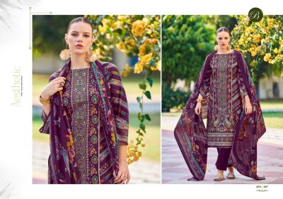 Haseen by Belliza pure cotton Digital printed Handwork dress material in low rate dress material catalogs