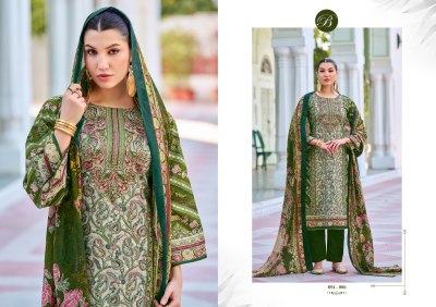 Haseen by Belliza pure cotton Digital printed Handwork dress material in low rate dress material catalogs