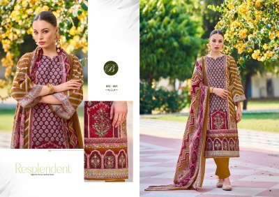 Haseen by Belliza pure cotton Digital printed Handwork dress material in low rate dress material catalogs