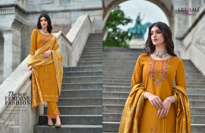 Hasmeena vol 3 by Lily and lali hand embroidered readymade suit catalogue at affordable rate readymade suit catalogs