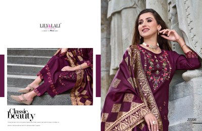 Hasmeena vol 3 by Lily and lali hand embroidered readymade suit catalogue at affordable rate readymade suit catalogs