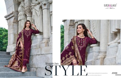 Hasmeena vol 3 by Lily and lali hand embroidered readymade suit catalogue at affordable rate readymade suit catalogs