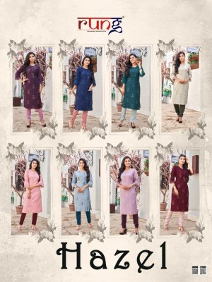 Hazel by rung Heavy reyon with embroidered kurti with pant catalogue at wholesale price kurtis catalogs