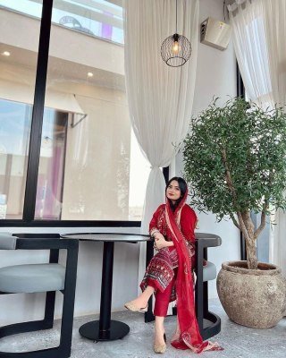 Hazzel Maria B. 2001 And 0308 Pure Cotton Printed & Embroidered Dress Material with Mal Mal Dupatta Wholesale  dress material catalogs