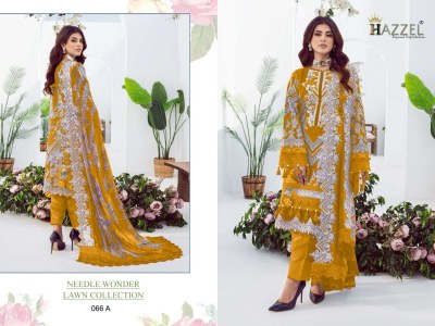 Hazzel present needle wonder lawn collection of pure cotton embroidered unstitched salwar kameez catalogue  salwar kameez catalogs