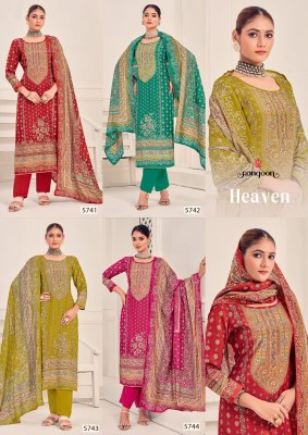 Heaven by Rangoon pure maslin Pure Muslin With Digital Print Aari Work readymade suit catalogue readymade suit catalogs
