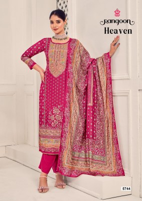 Heaven by Rangoon pure maslin Pure Muslin With Digital Print Aari Work readymade suit catalogue readymade suit catalogs