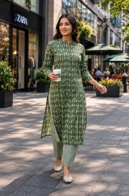 Heavy Cambric Cotton 60/60 Kurti Pant Set Size wise Combo Set