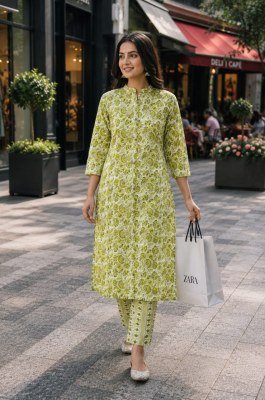 Heavy Cambric Cotton 60/60 Kurti Pant Set Size wise Combo Set