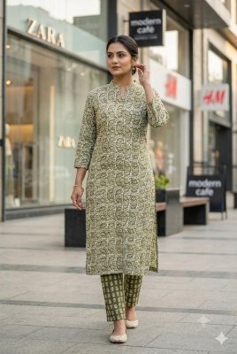 Heavy Cambric Cotton 60/60 Kurti Pant Set Size wise Combo Set