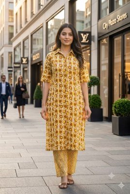 Heavy Cambric Cotton 60/60 Kurti Pant Set Size wise Combo Set