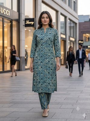 Heavy Cambric Cotton 60/60 Kurti Pant Set Size wise Combo Set