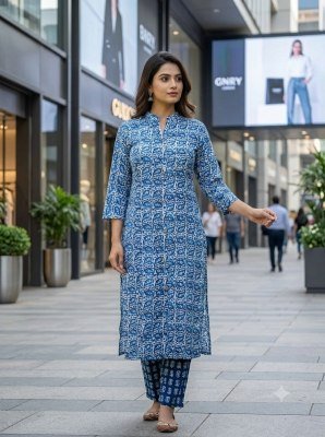 Heavy Cambric Cotton 60/60 Kurti Pant Set Size wise Combo Set