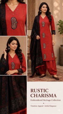 Heavy Dhaboo Cotton Kurti Pant with Dupatta Set Size wise Combo Set