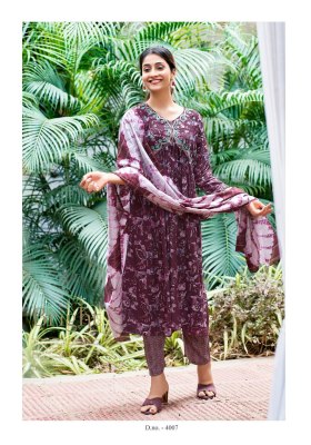 Heena vol 4 by Mystic 9 premium quality reyon foil printed kurti pant and dupatta catalogue at low rate readymade suit catalogs